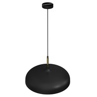 Lampa Wisząca LINCOLN Czarny Złoty Metalowy Klosz 1xE27 45cm