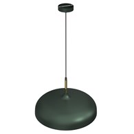 Lampa Wisząca LINCOLN Zielony Złoty Metalowy Klosz 1xE27 45cm