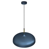 Lampa Wisząca LINCOLN Niebieski Złoty Metalowy Klosz 1xE27 45cm