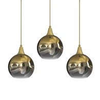 Lampa Wisząca MONTE Złoty Szklane Klosze 3xE27