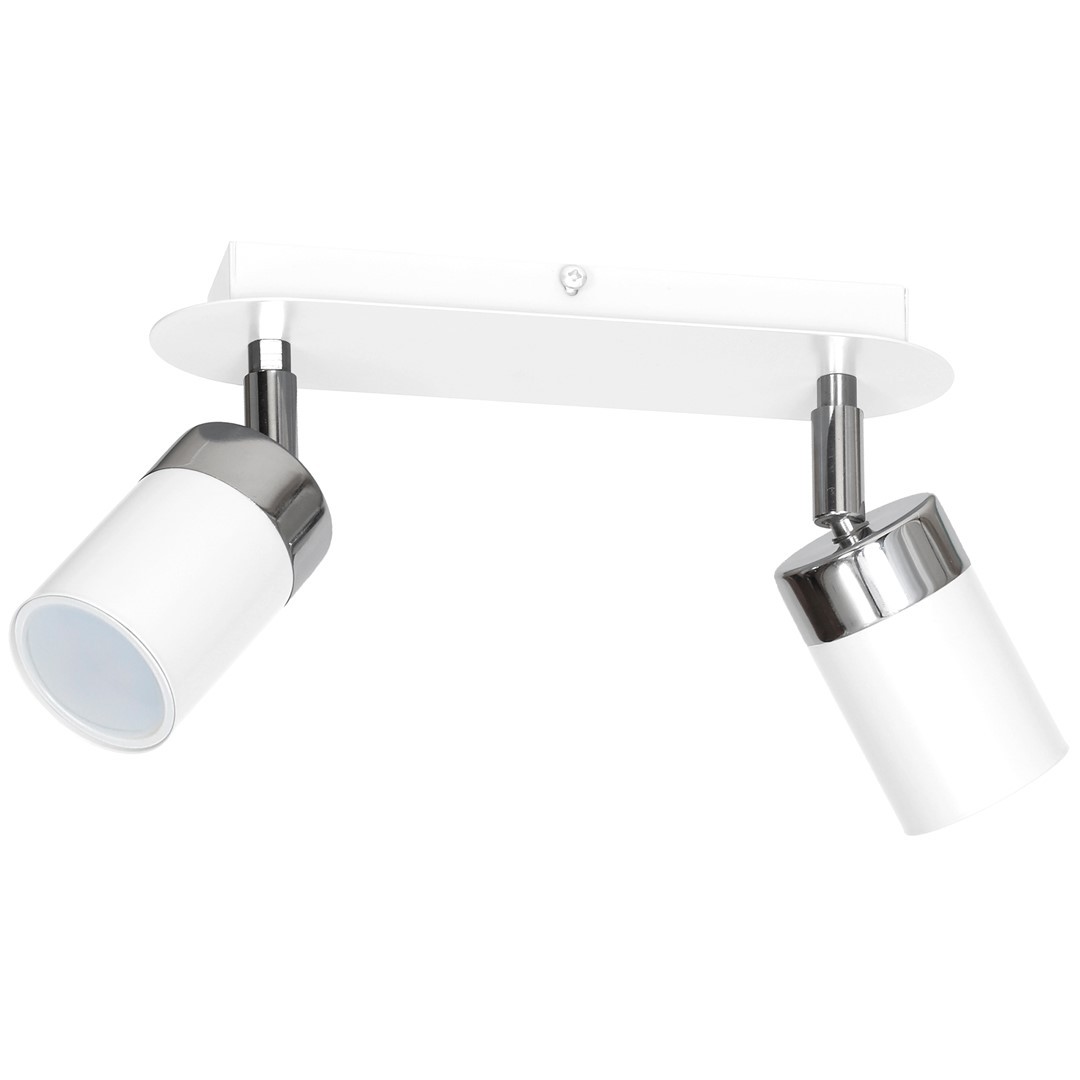 Lampa Sufitowa Spot JOKER Biały Srebrny 2xGU10