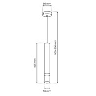 Lampa wisząca JOKER ALL BLACK 1xGU10