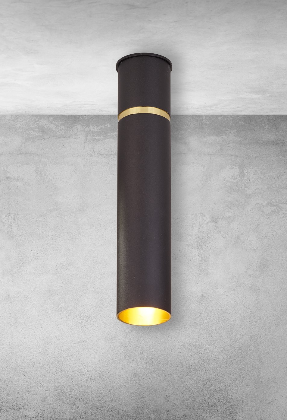 Lampa Sufitowa LYNX Czarny Złoty 1xE14