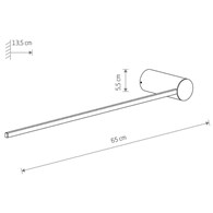 Kinkiet ARM Czarny 10W LED 4000K 65cm