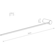 Kinkiet ARM Czarny 14W LED 3000K 105cm