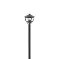 Lampa Ogrodowa AMELIA Czarny Szklany Klosz 1xE27 IP44 200cm