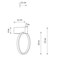 Kinkiet CIRCOLO Czarny 9W LED 3000K