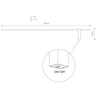 Kinkiet MOTIVE Czarny 16W LED 4000K 120cm
