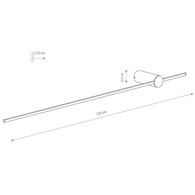 Kinkiet SABER Czarny 16W LED 4000K IP20 120cm