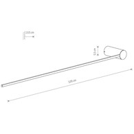 Kinkiet ARM Czarny 14W LED 4000K 105cm