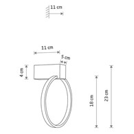 Kinkiet CIRCOLO Czarny 9W LED 4000K