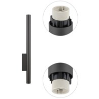 Kinkiet FOURTY XL Ciemny Szary 1xGU10 R35