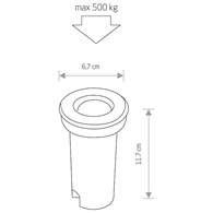 Oprawa Dogruntowa MON Czarny 2W LED 3000K IP67