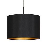 Lampa Wisząca ALICE Czarny Złoty Abażur 1xE27 46cm