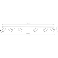 Lampa Sufitowa Spot EYE Biały 6xGU10