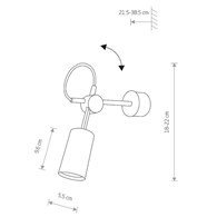 Kinkiet EYE Czarny 1xGU10