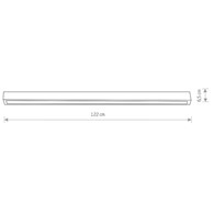 Lampa Sufitowa STRAIGHT Grafitowy 1xT8 22W LED 3000K 123,5cm