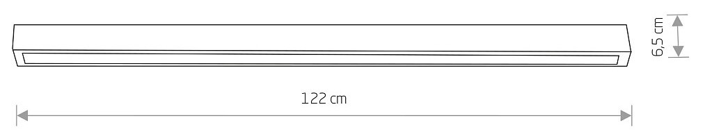 Lampa Sufitowa STRAIGHT Biały 1xT8 22W LED 3000K 123,5cm