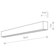 Kinkiet STRAIGHT Biały 1xT8 16W LED 3000K 92cm