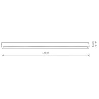 Lampa Sufitowa STRAIGHT Czarny 1xT8 22W LED 3000K 123,5cm