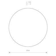 Kinkiet RING Czarny 10W LED 3000K IP20 25cm
