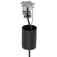 Lampa Wisząca CYLINDER L Złoty Transparentny Szklany Klosz 1xGU10