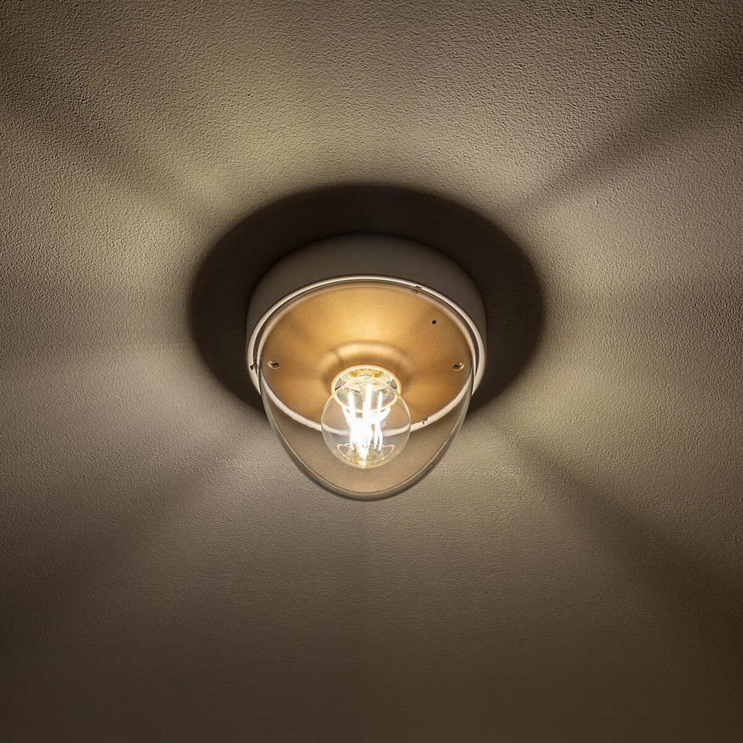 Lampa Ogrodowa NOOK Biały Złoty 1xE27 IP44