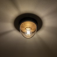 Lampa Ogrodowa NOOK Czarny Złoty 1xE27 IP44