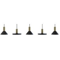 Lampa Wisząca HERMANOS Czarny Złoty 5xGU10