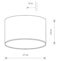 Kinkiet Zewnętrzny ELLIPSES Czarny Złoty 5W LED 3000K IP54