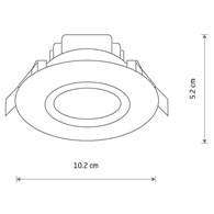 Oprawa Podtynkowa HELIOS Biały 5W LED 3000K IP44/20