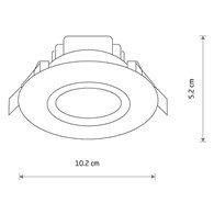 Oprawa Podtynkowa HELIOS Biały 5W LED 4000K IP44/20