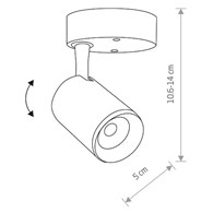 Lampa Sufitowa SPOT IRIS Biały 7W LED 3000K