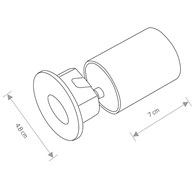 Oprawa Podtynkowa OIA Czarny 2W LED 3000K IP20