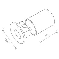 Oprawa Podtynkowa OIA Biały 2W LED 3000K IP20