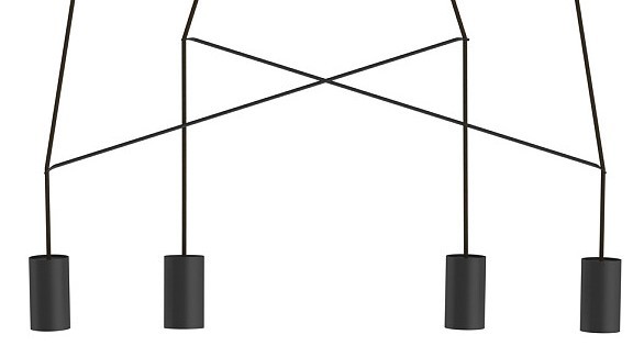 Lampa Wisząca IMBRIA Czarny 4xGU10