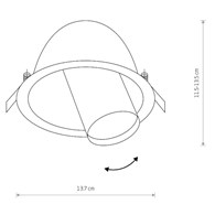 Oprawa Podtynkowa DOWNLIGHT Biały 1xGU10 IP20