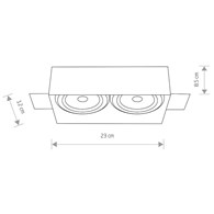 Oprawa Podtynkowa MOD Plus Czarny 2xGU10 ES111
