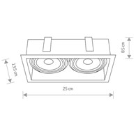 Oprawa Podtynkowa MOD  Czarny 2xGU10 ES111