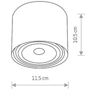 Lampa Sufitowa BIT Biały 1x GU10 ES111