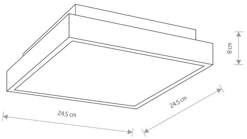 Plafon Łazienkowy BASSA Szary 18W LED 4000K IP44 24,5cm