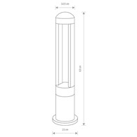 Lampa Ogrodowa MONTERREY Czarny 9W LED 3000K IP54 63cm