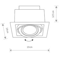 Oprawa Podtynkowa DOWNLIGHT Czarny 1xGU10 ES111