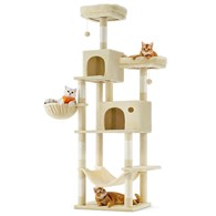 Solidny drapak dla kota beżowy 199 cm