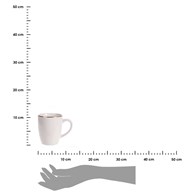 Kubek porcelanowy ze złotym rantem 340ml