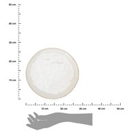 Talerz obiadowy biały z brązową krawędzią 27,8 cm