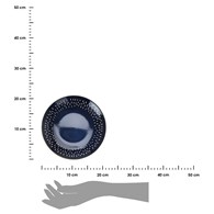 Talerz płytki obiadowy ciemnoniebieski 21 cm