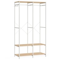 Otwarta szafa na ubrania biało-beżowa 180 cm