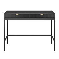 Nowoczesna Konsola NOVA T-104C czarna Minimalistyczna toaletka na metalowych nogach, w stylu industrialnym, w eleganckim, czarnym kolorze.