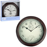 Zegar ścienny zewnętrzny z termometrem 30,5 cm